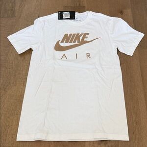 Nike Air White and Tan Short Sleeve Tee